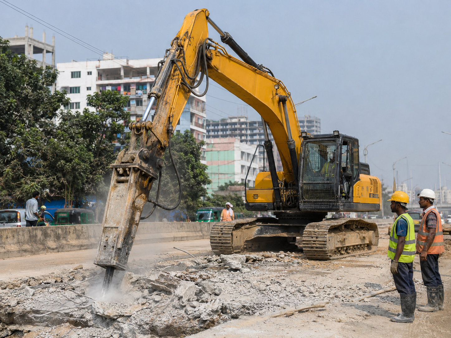 ৪৭. ২০ টন হ্যামার এক্সকাভেটর - RentCTG.com hammer slide